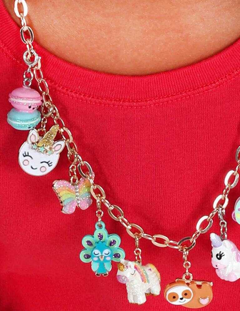 Charm It! Kolye & Bileklik Charm // Gold Swivel Peacock