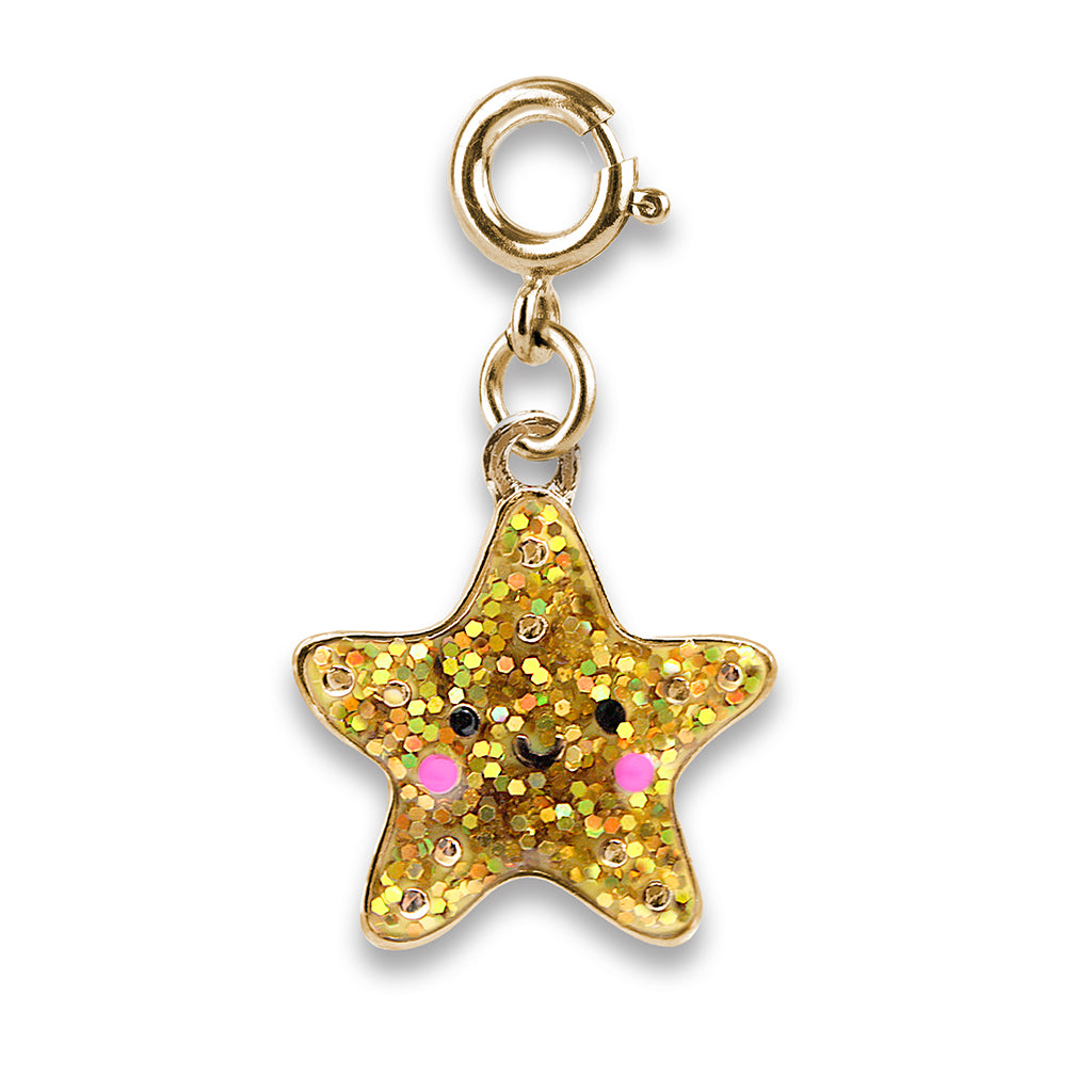 Charm It! Kolye & Bileklik Charm // Gold Glitter Starfish