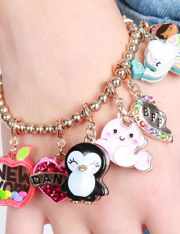 Charm It! Kolye & Bileklik Charm // Gold Penguin