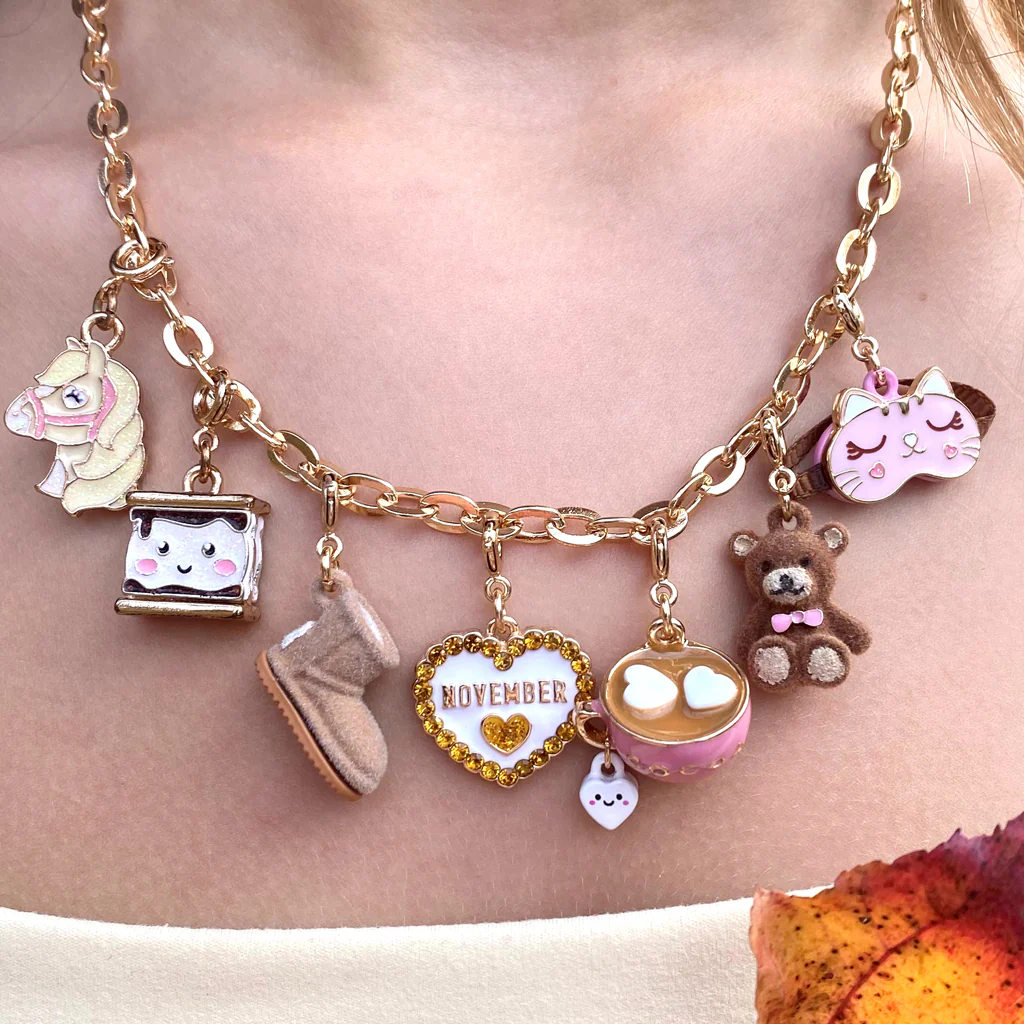 Charm It! Kolye & Bileklik Charm // Gold Glitter S'mores