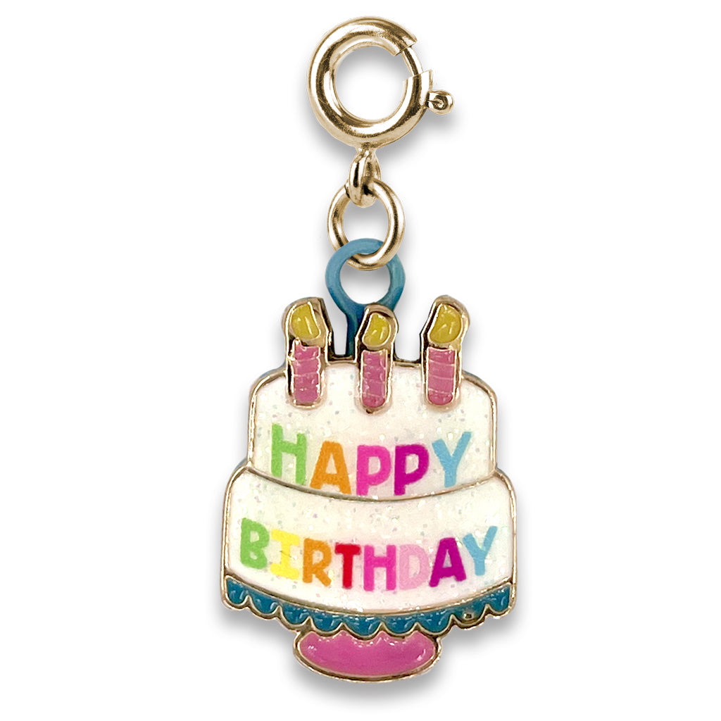 Charm It! Kolye & Bileklik Charm // Gold Birthday Cake