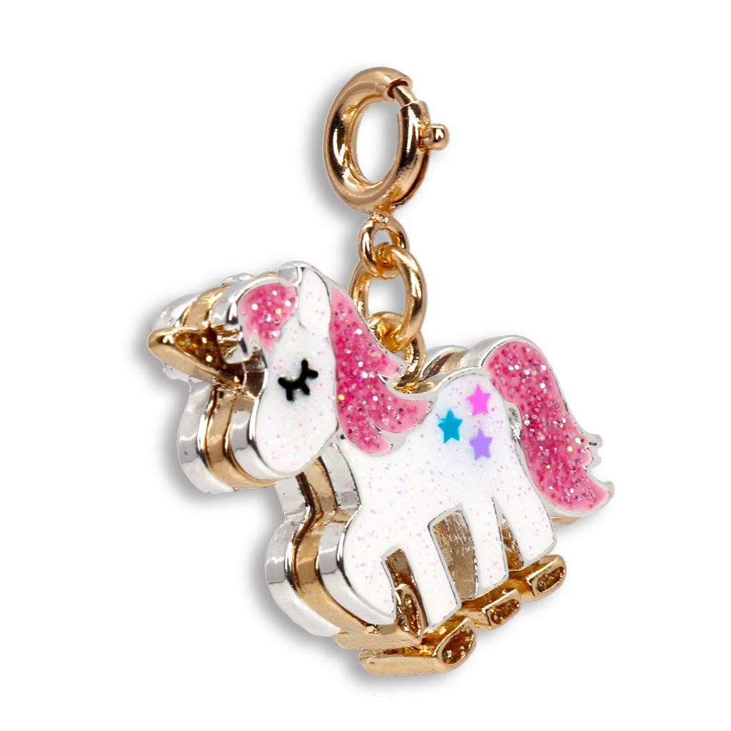 Charm It! Kolye & Bileklik Charm // Gold Glitter Unicorn