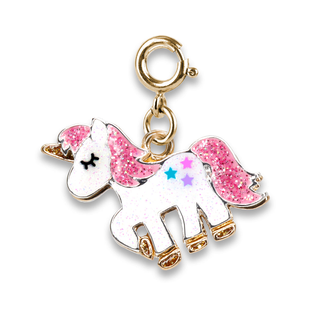 Charm It! Kolye & Bileklik Charm // Gold Glitter Unicorn