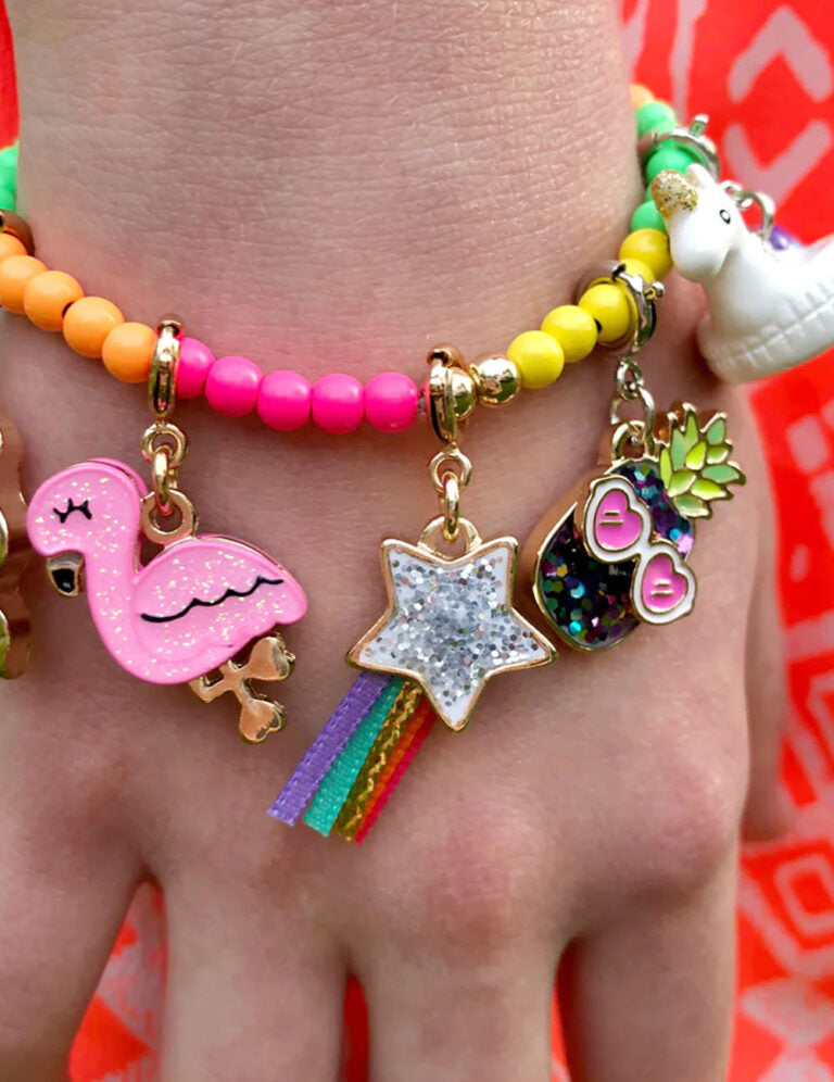 Charm It! Kolye & Bileklik Charm // Gold Glitter Shooting Star