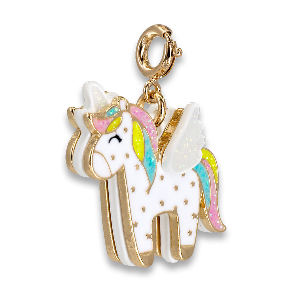 Charm It! Kolye & Bileklik Charm // Gold Flying Unicorn