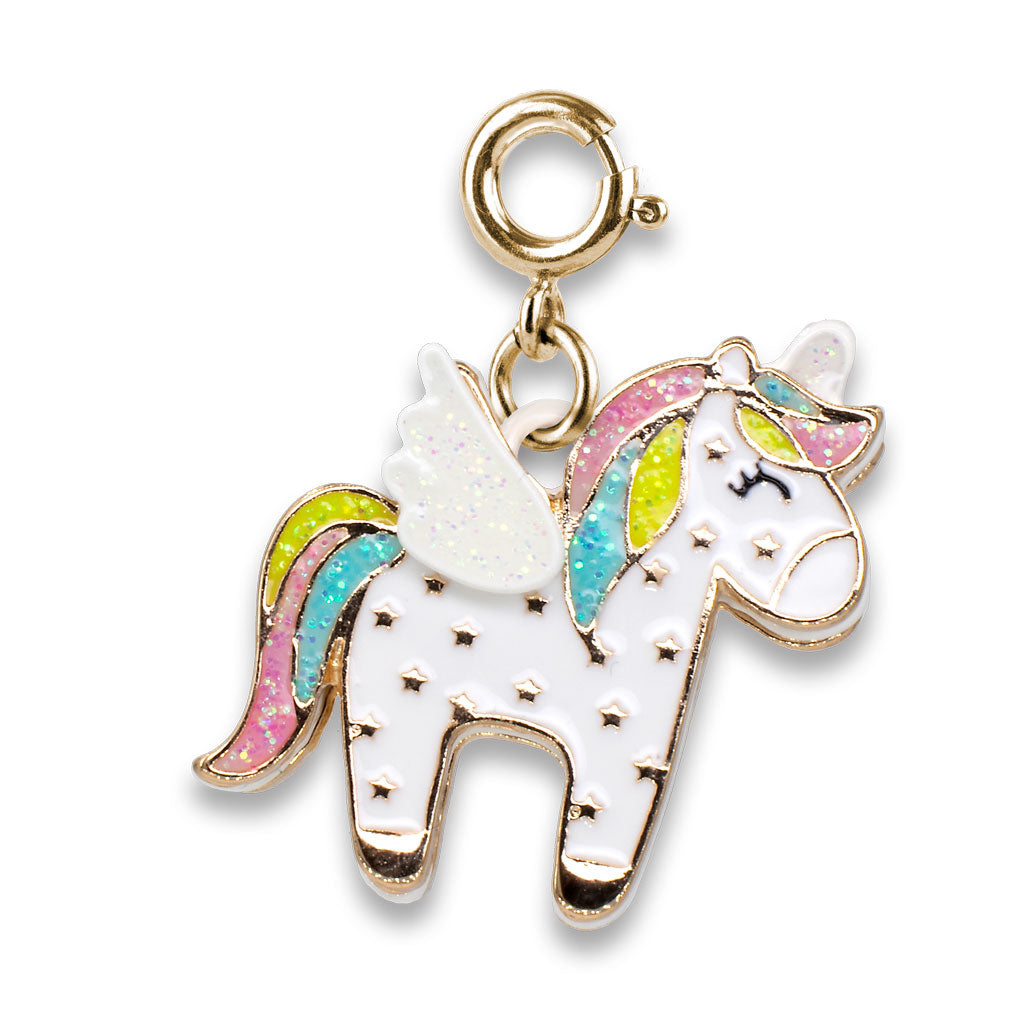 Charm It! Kolye & Bileklik Charm // Gold Flying Unicorn