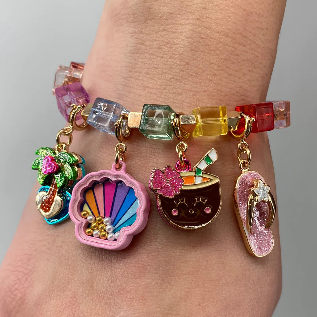 Charm It! Kolye & Bileklik Charm // Gold Glitter Flip Flop