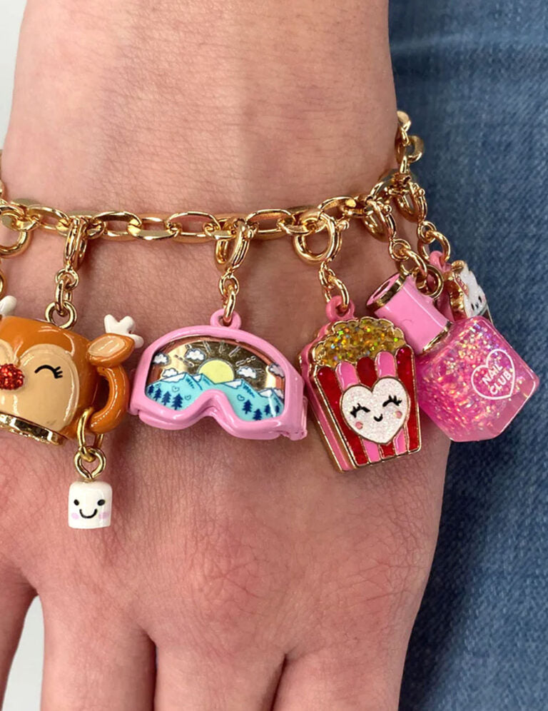 Charm It! Kolye & Bileklik Charm // Gold Glitter Popcorn