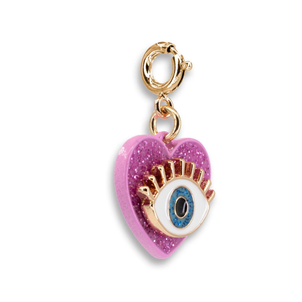 Charm It! Kolye & Bileklik Charm // Gold Glitter Lucky Eye