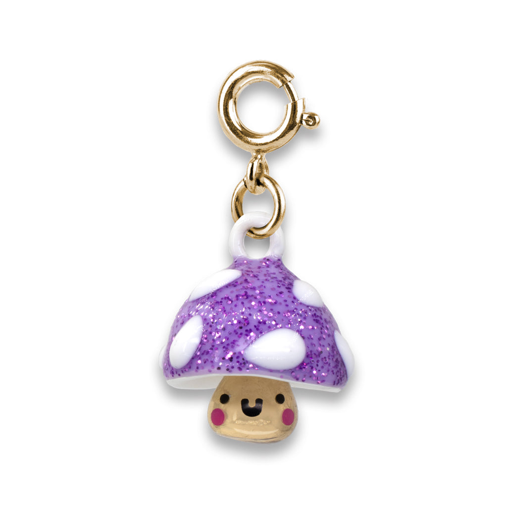 Charm It! Kolye & Bileklik Charm // Gold Glitter Mushroom