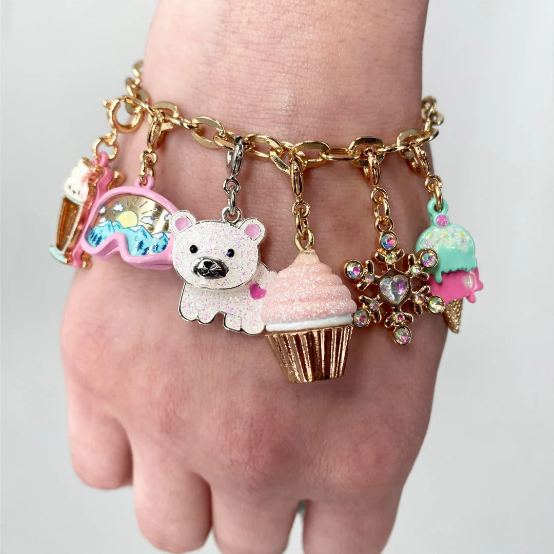 Charm It! Kolye & Bileklik Charm // Swivel Glitter Polar Bear