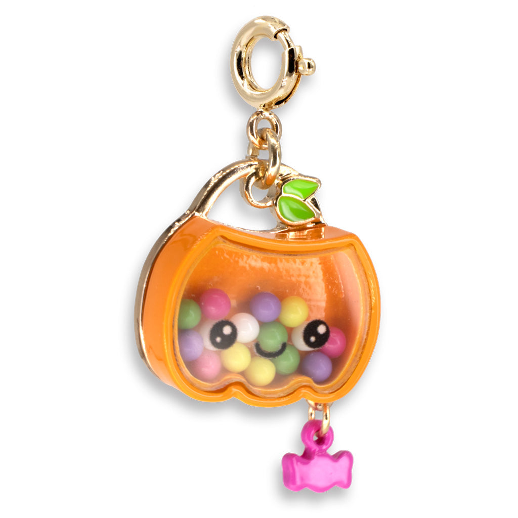 Charm It! Kolye & Bileklik Charm // Gold Trick-or-Treat Pumpkin Shaker