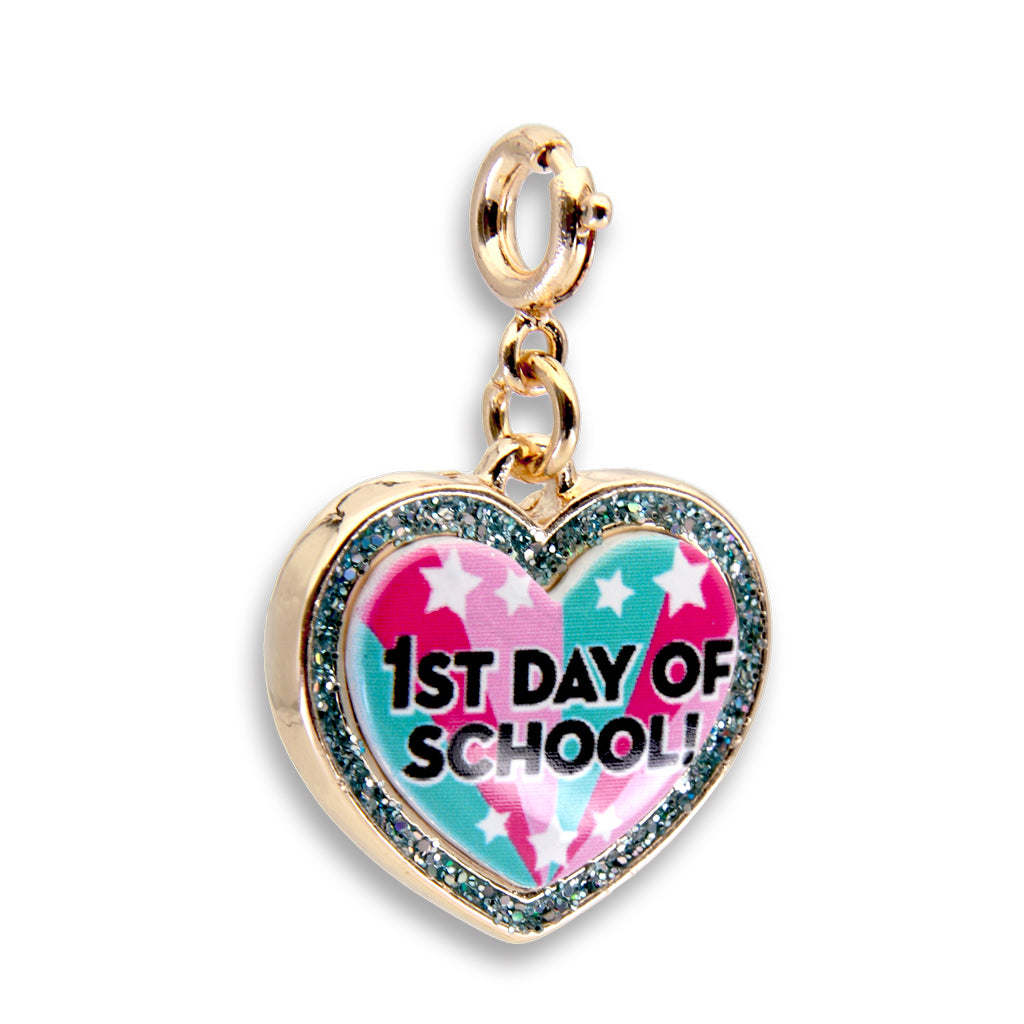 Charm It! Kolye & Bileklik Charm // Gold Glitter First Day of School