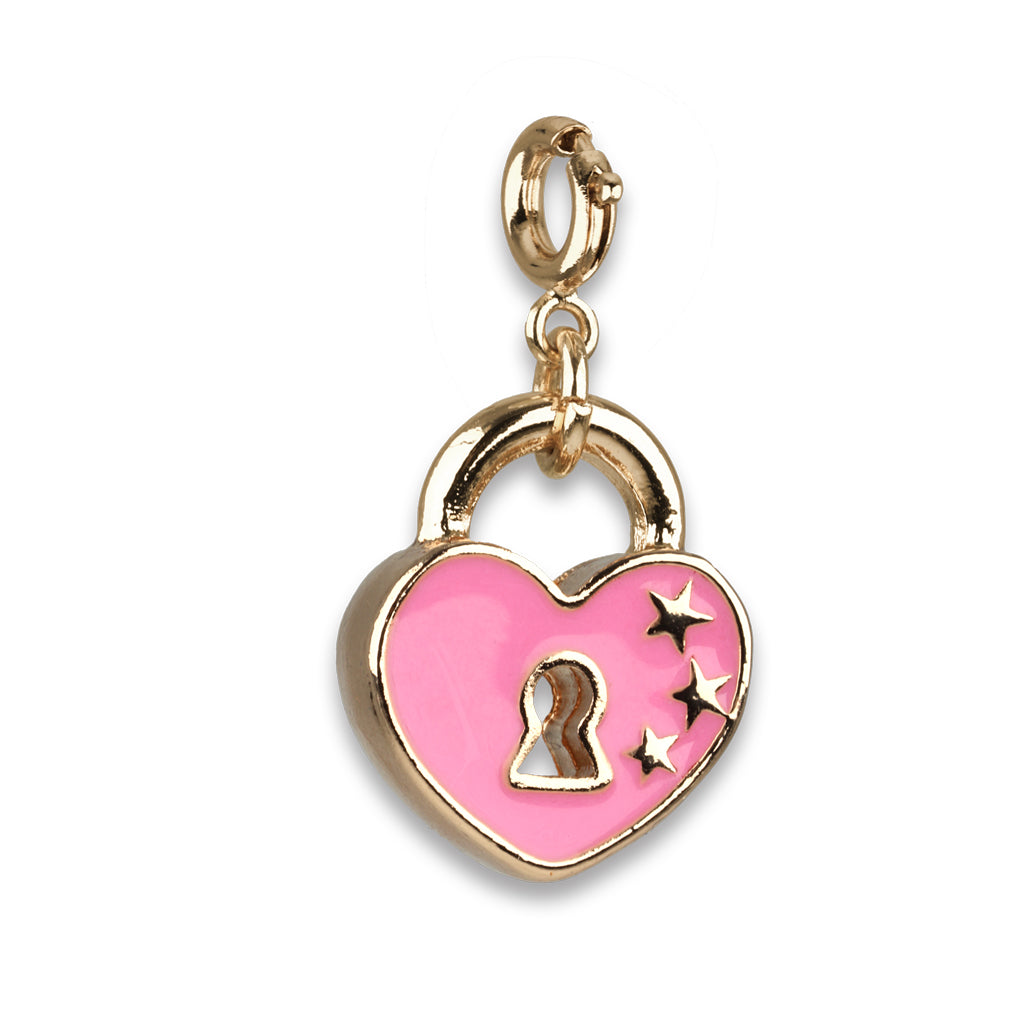 Charm It! Kolye & Bileklik Charm // Gold Heart Lock