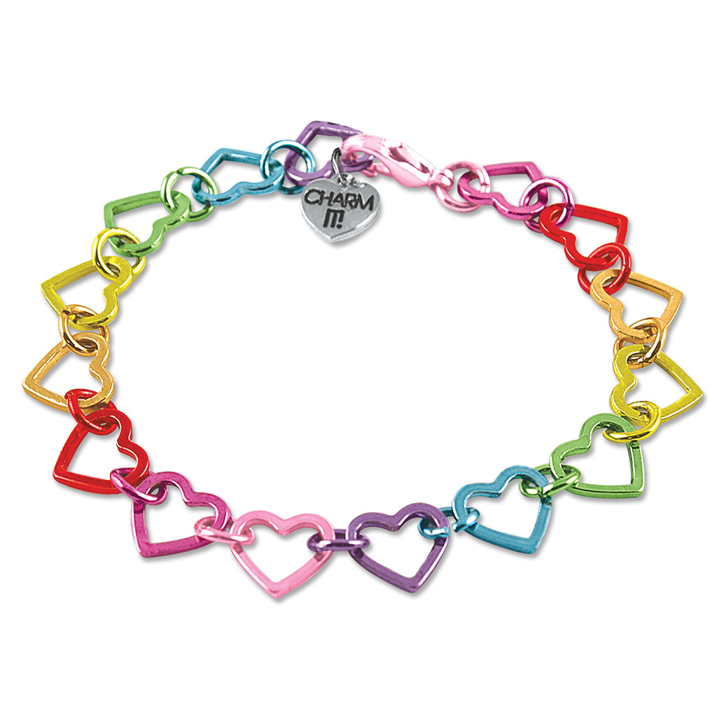 Charm It! Zincir Bileklik // Rainbow Heart Link