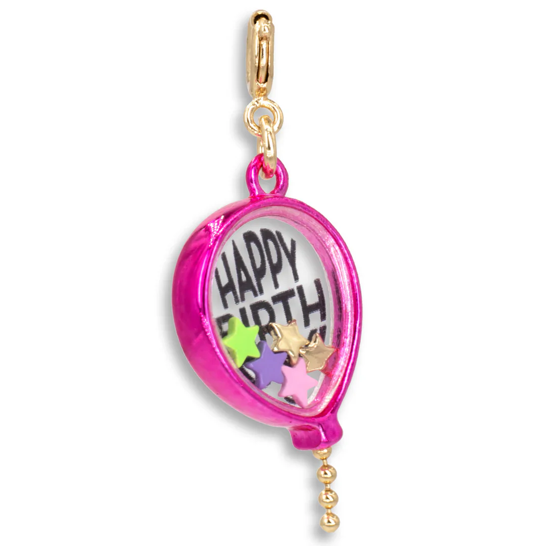 Charm It! Gold Birthday Balloon Shaker Charm