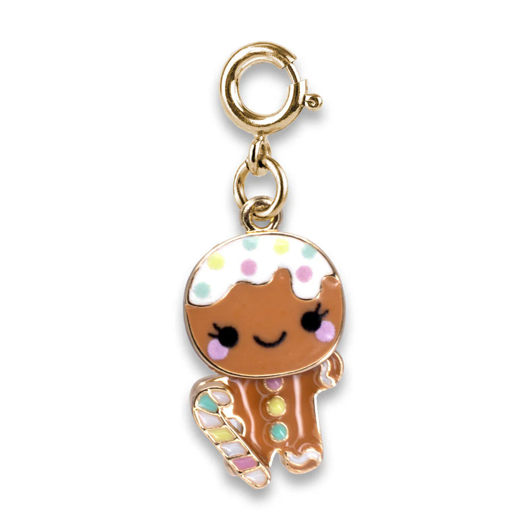 Charm It! Kolye & Bileklik Charm // Gold Swivel Gingerbread Man