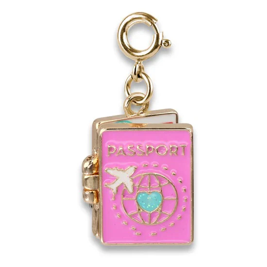 Charm It! Kolye & Bileklik Charm // Gold Passport