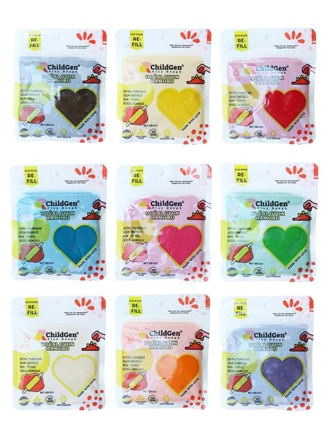ChildGen Doğal Oyun Hamuru Refill Set (9 Adet)