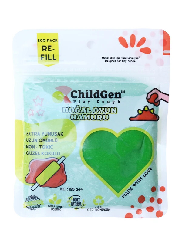 ChildGen Doğal Oyun Hamuru Refill // Yeşil