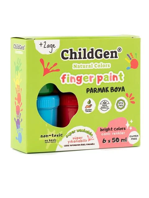 ChildGen Yıkanabilir Parmak Boya Mini Set (6 Adet)
