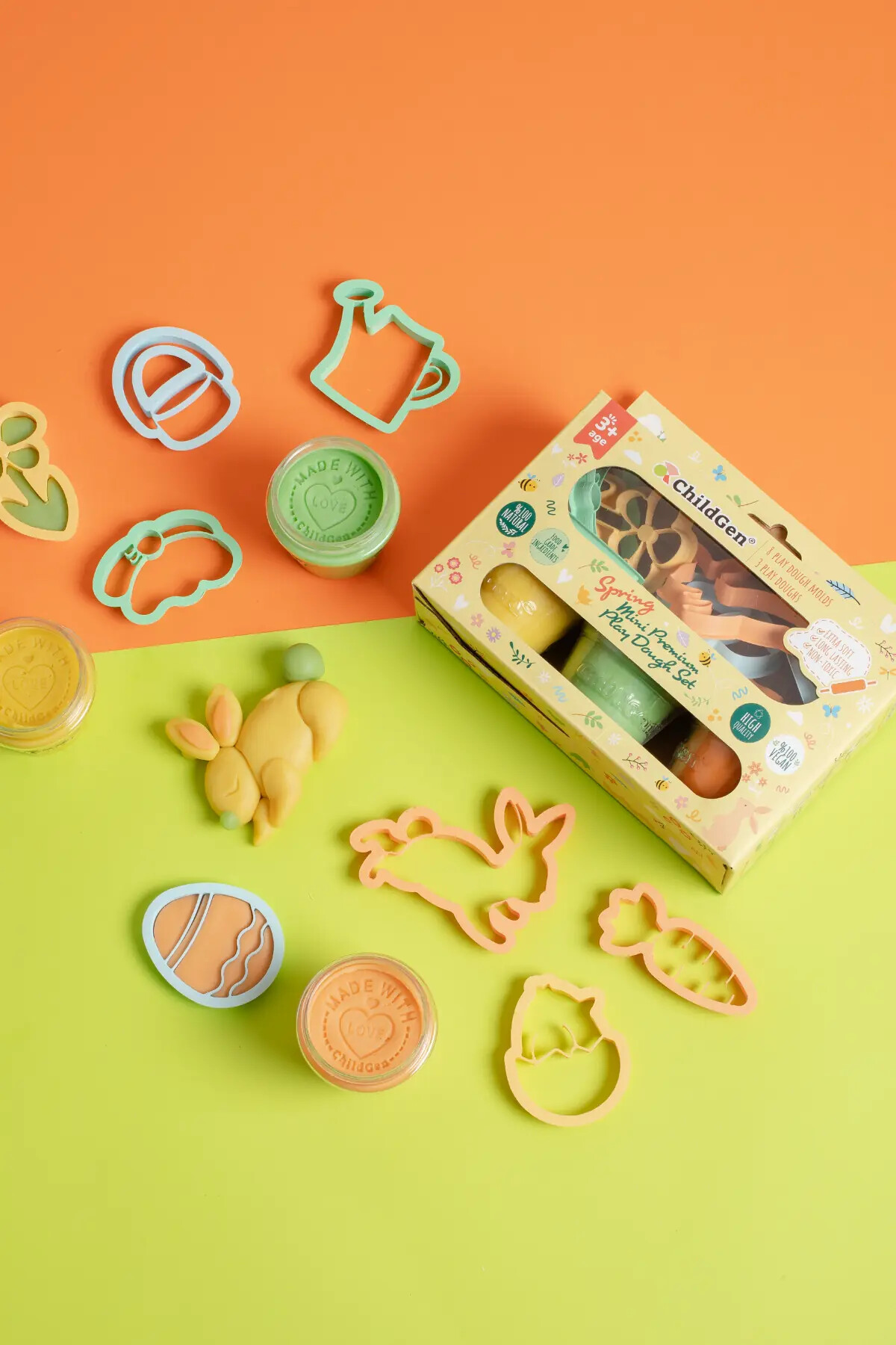 Childgen Doğal Oyun Hamuru Mini Premium Spring Set