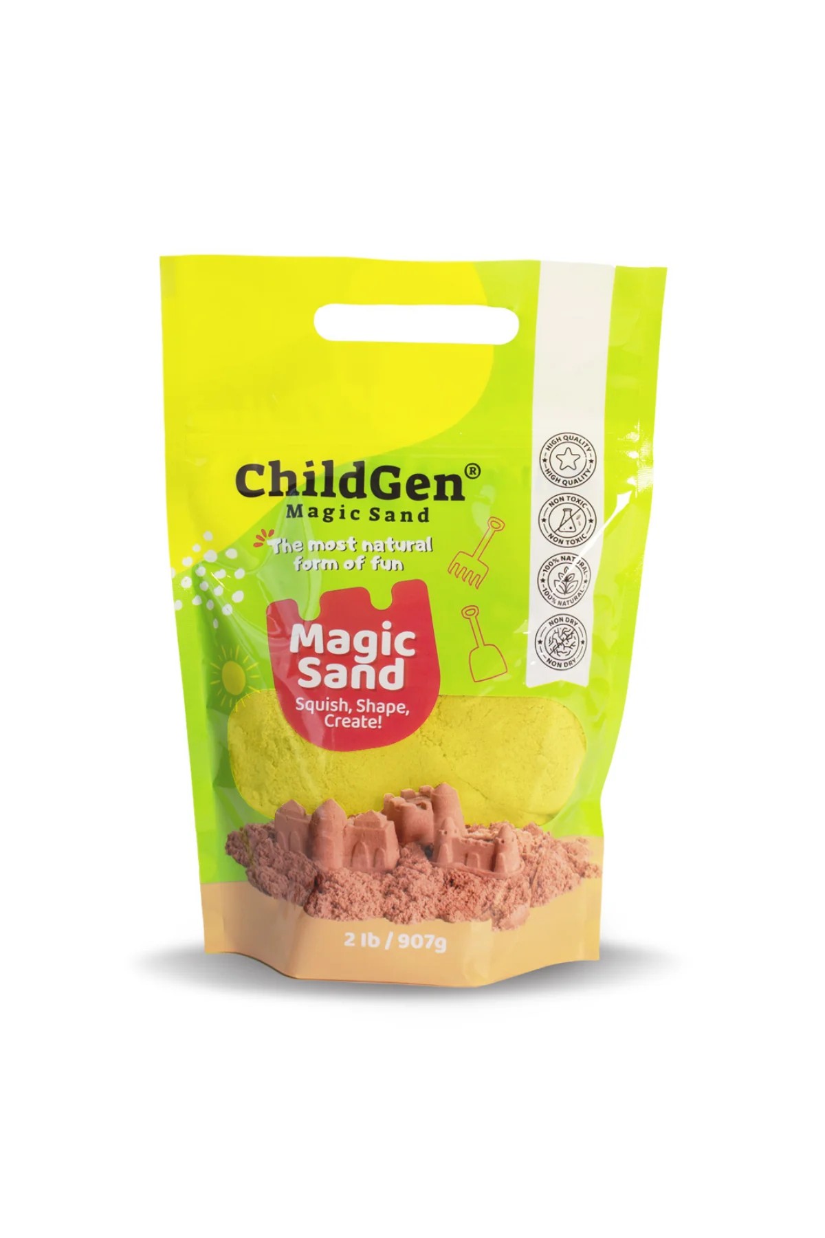 Childgen Kinetik Kum RefillPack  907 gr - Sarı