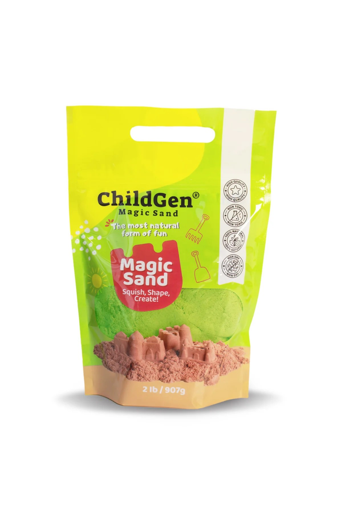 Childgen Kinetik Kum RefillPack 907 gr - Yeşil