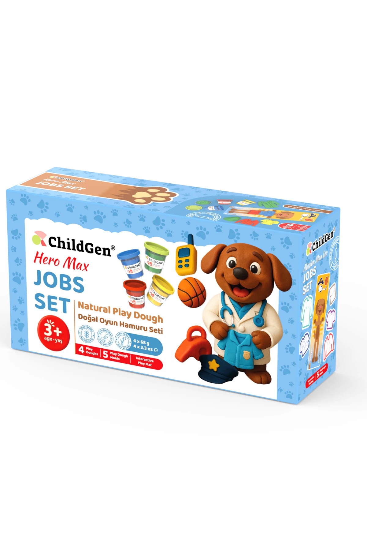Childgen Doğal Oyun Hamuru Sevimli Patiler - Meslekler Set