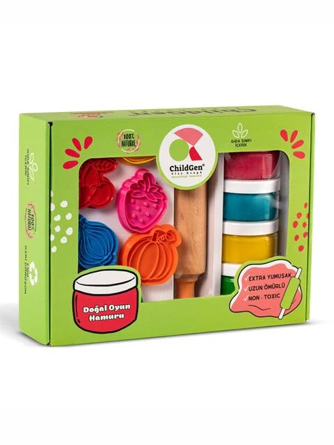 ChildGen Premium Doğal Oyun Hamur Set // Meyve ve Sebze
