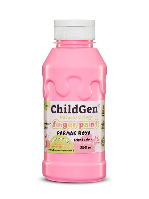 Childgen - Süper Yıkanabilir Parmak Boya 350 ml şişe - Pembe