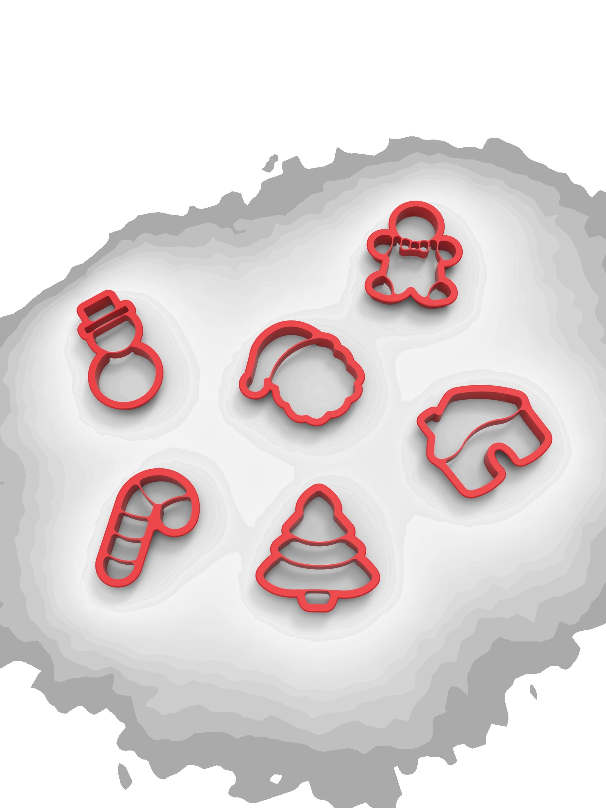 Childgen Play Dough ChildGen Yeni Yıl Oyun Hamuru Kalıbı Seti- 6 Par&ccedil;a