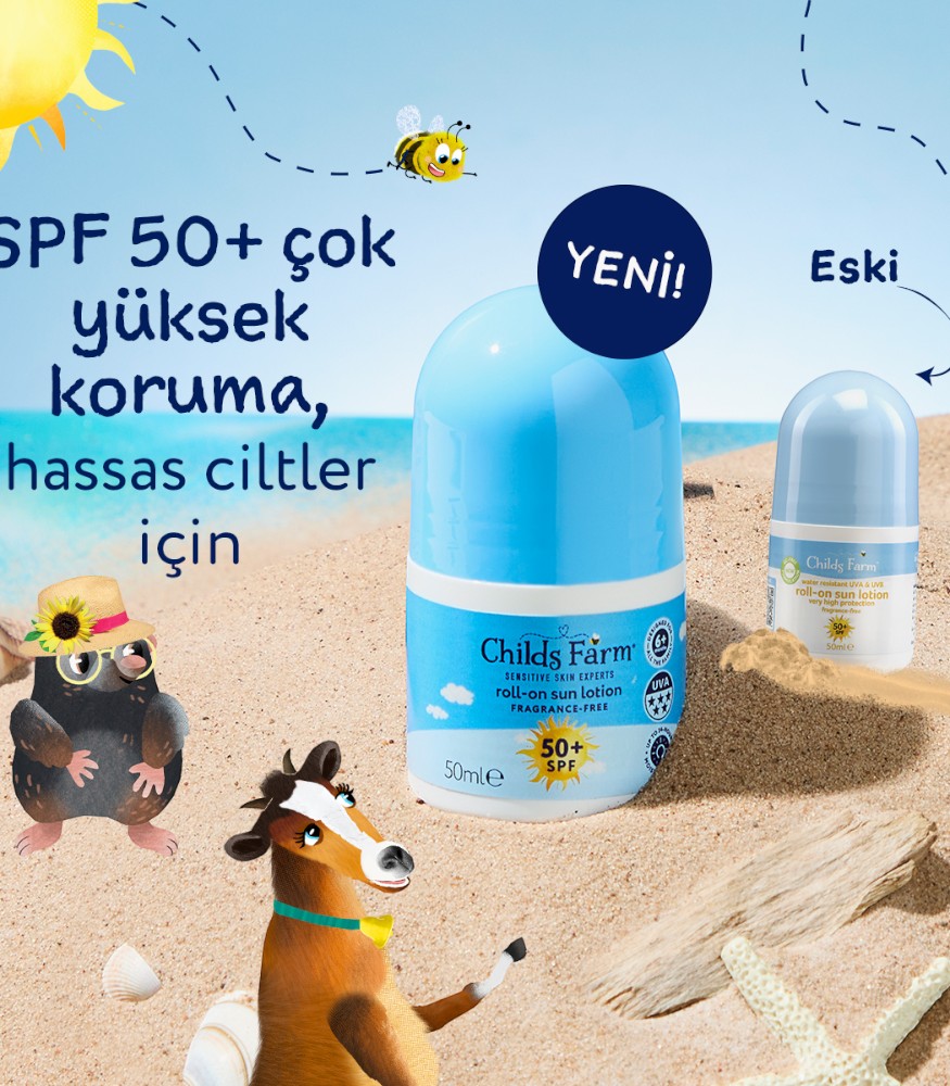 Childs Farm &Ccedil;ocuk Roll-On G&uuml;neş Kremi - Parf&uuml;ms&uuml;z SPF 50+ (50 ml)