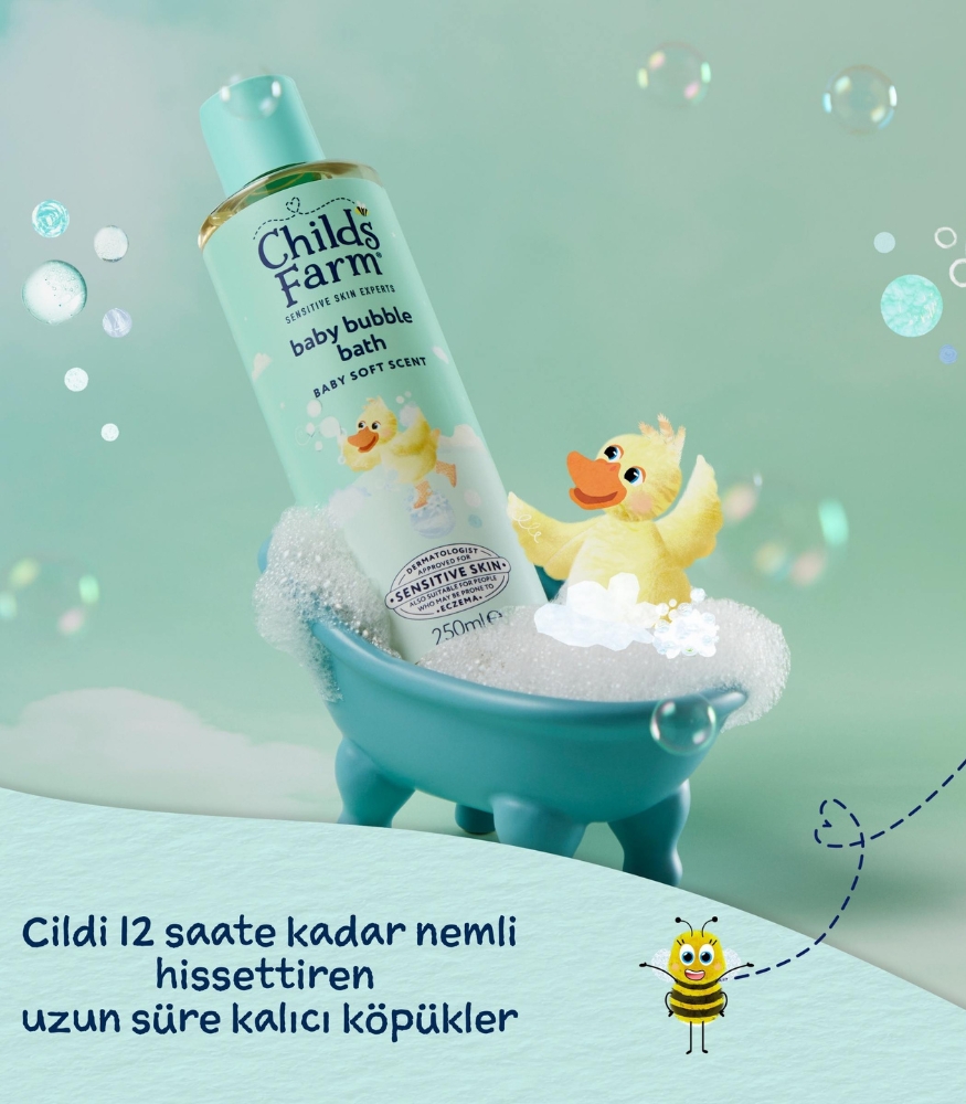 Childs Farm Aloe Vera ve Salatalık &Ouml;zl&uuml; Bebek Banyo K&ouml;p&uuml;ğ&uuml; (250 ml)