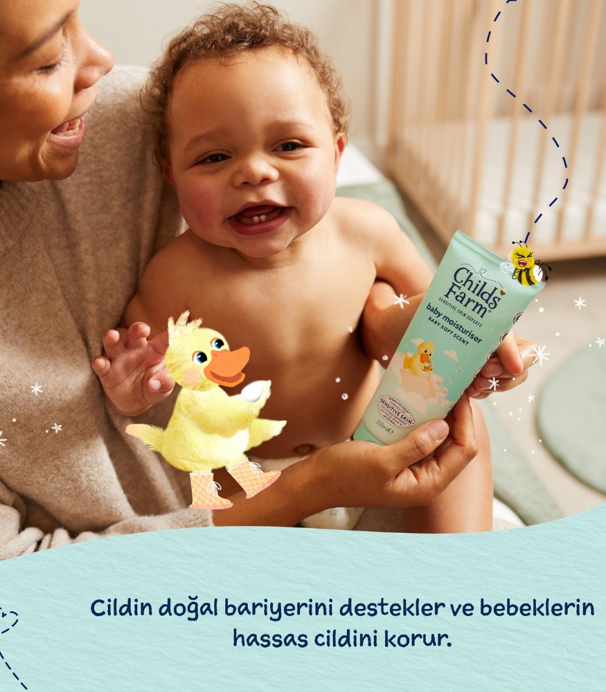 Childs Farm Aloe Vera ve Salatalık &Ouml;zl&uuml; Bebek Sa&ccedil; ve V&uuml;cut Şampuanı (250 ml)