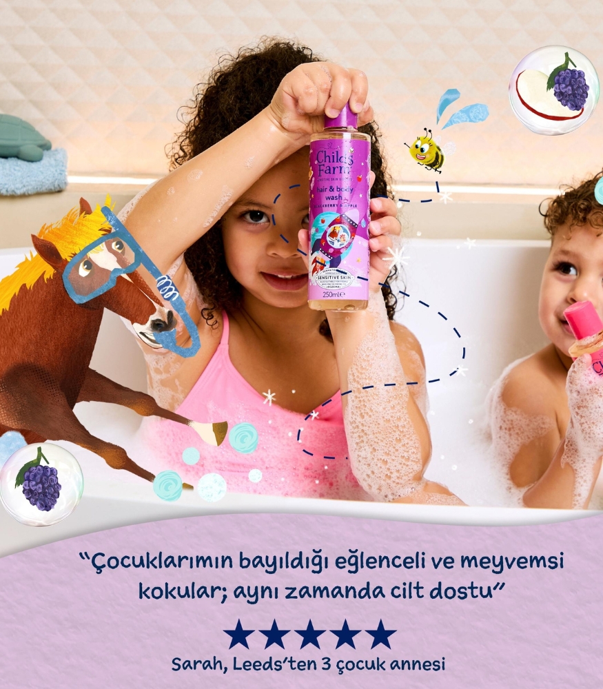 Childs Farm B&ouml;ğ&uuml;rtlen ve Organik Elma &Ouml;zl&uuml; &Ccedil;ocuk Sa&ccedil; ve V&uuml;cut Şampuan (500ml)