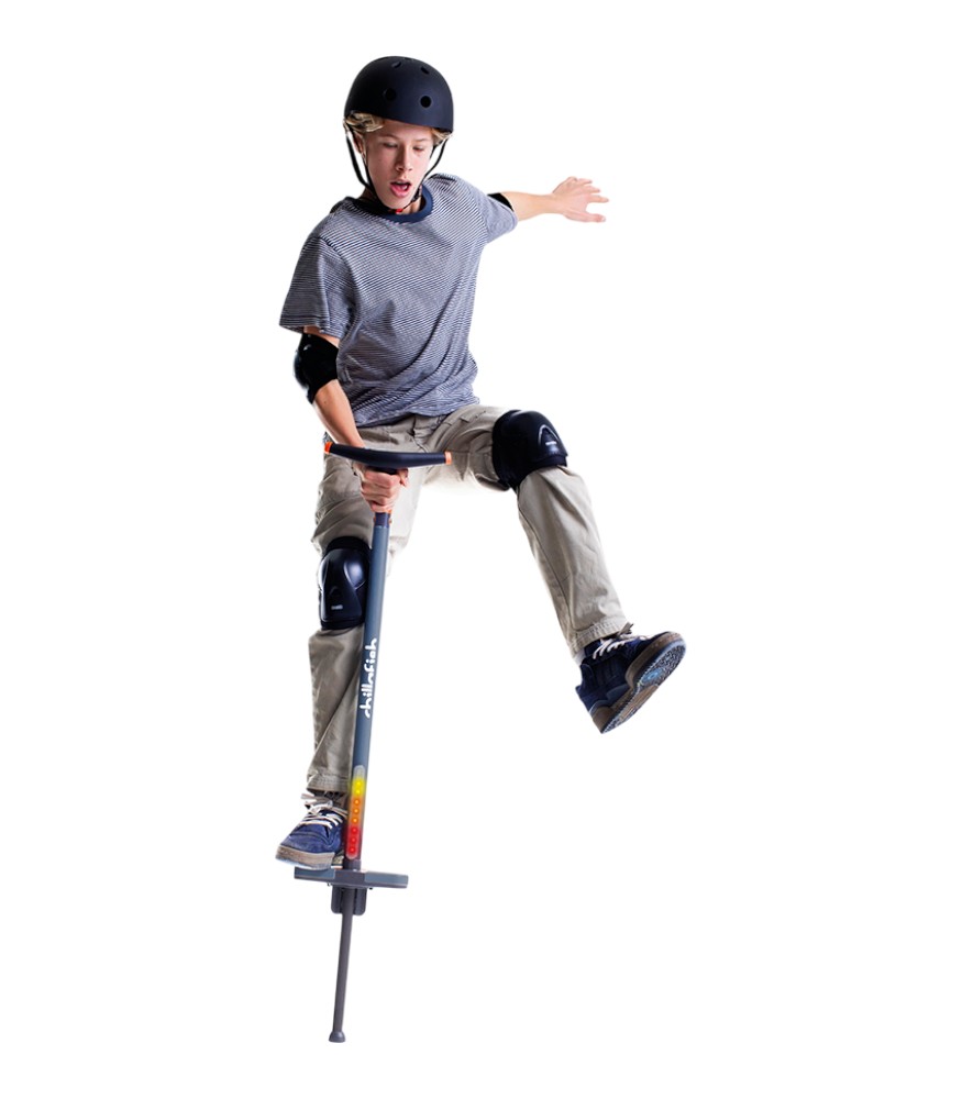 Chillafish Poogi Glow Pogo Stick Işıklı Zıplama &Ccedil;ubuğu (110 cm) // Papaya