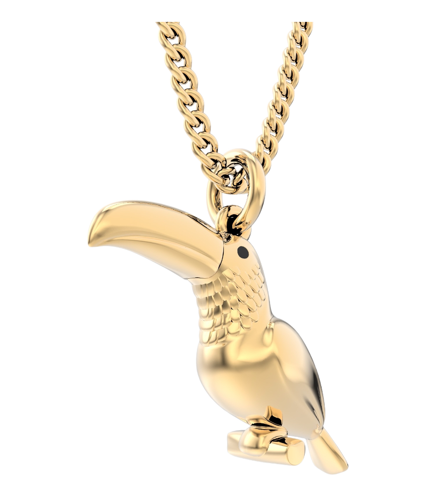 Chocli Altın Kaplama Kolye (18 Ayar) // Tukan