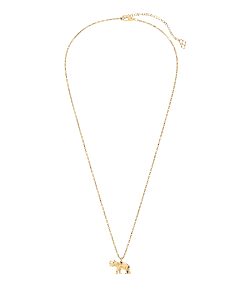 Chocli Altın Kaplama Kolye (18 Ayar) // Fil