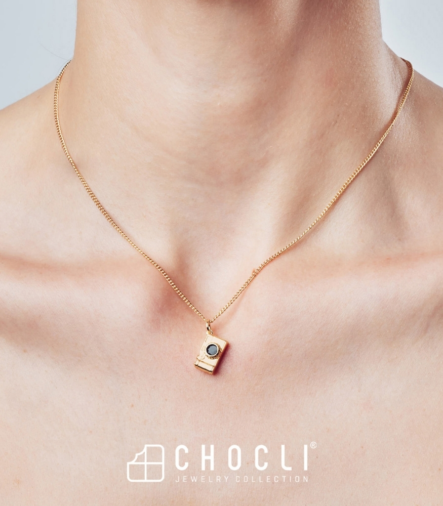 Chocli Altın Kaplama Kolye (18 Ayar) // Fotoğraf Makinası