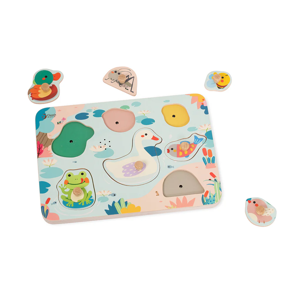 Classic World Ahşap Sesli Puzzle // Göl