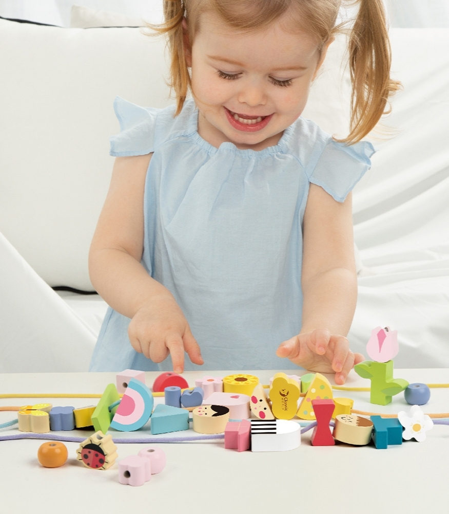 Classic World Ahşap Boncuk Dizme Oyunu // Renkli Dünya