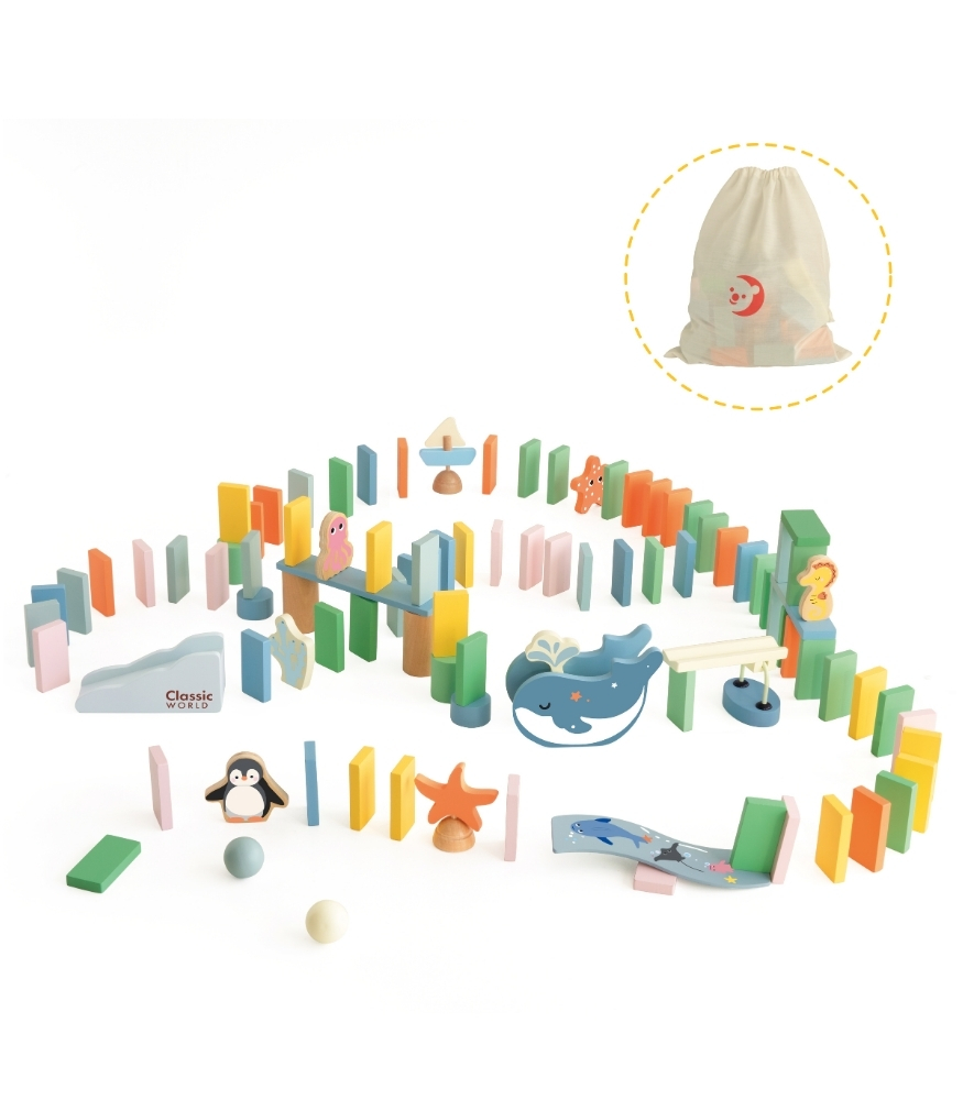 Classic World Ahşap Domino Oyunu // Okyanus