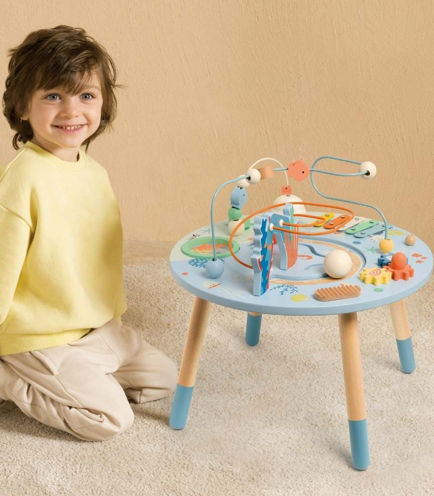 Classic World Ahşap Çok Fonksiyonlu Aktivite Masası // Okyanus