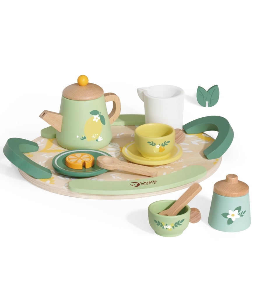 Classic World Ahşap Vintage Çay Seti