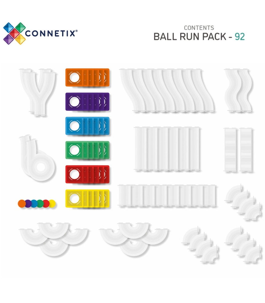 Connetix Rainbow Ball Run Manyetik Blok Set (92 Par&ccedil;a)