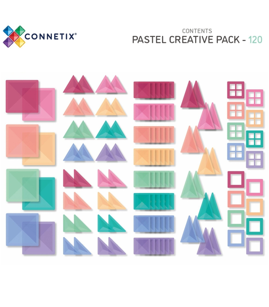 Connetix Pastel Creative Manyetik Blok Set (120 Par&ccedil;a)