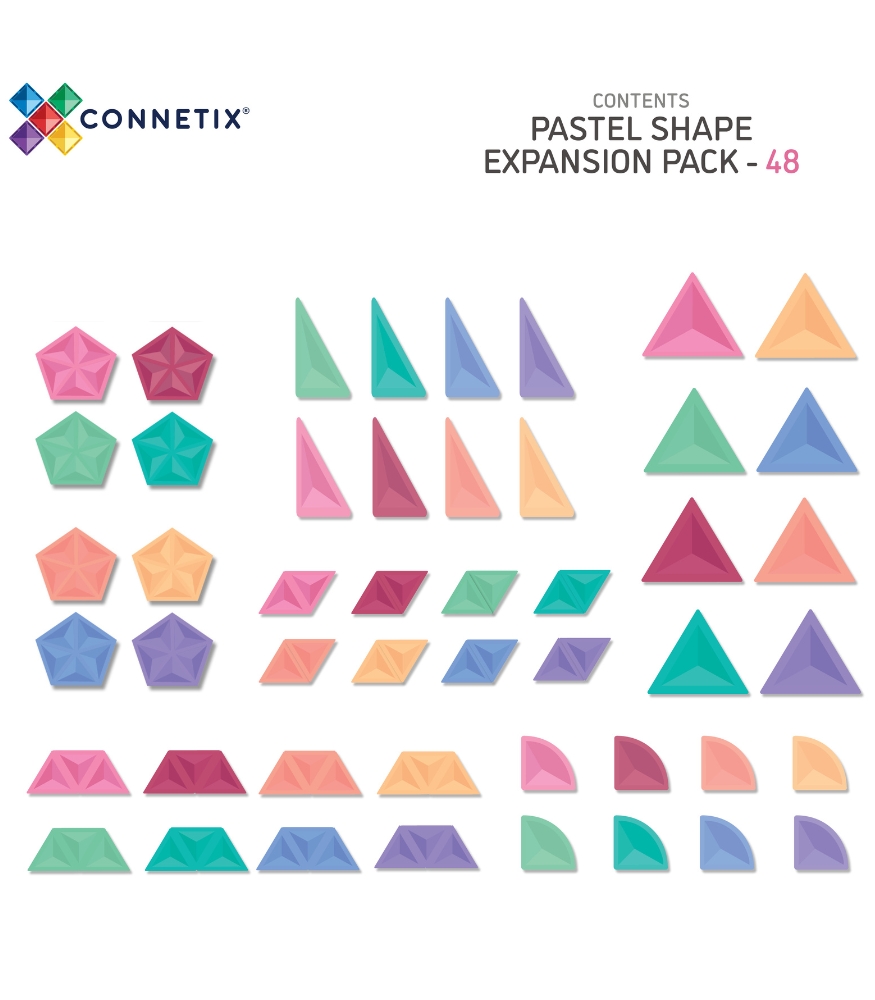 Connetix Pastel Shape Expansion Set (48 Par&ccedil;a)