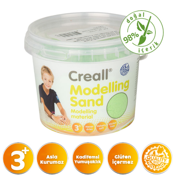 Creall Kinetik Modelleme Kumu (750 gr) // Yeşil
