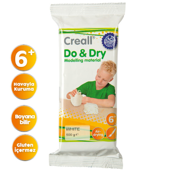Creall Do & Dry Seramik Hamuru (500 gr) // Beyaz